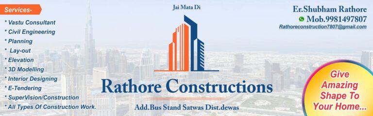 🏗️ Welcome to Rathore Construction – Building Dreams with Strength and Style